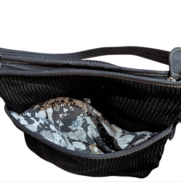 The Sak Black Knit Shoulder Bag Y2K 90s - Picture 4 of 9